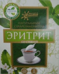 Эритрит со стевией кубики 250г коробка