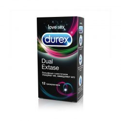 Презервативы Durex Dual Extase Рельефные С Анестетиком 12Шт
