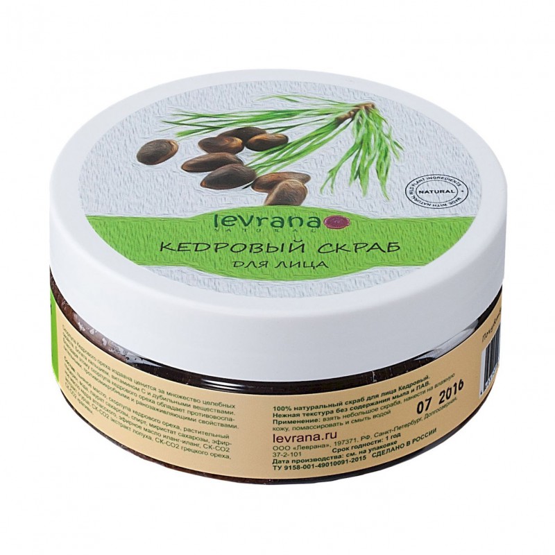 Скраб для лица Levrana гидрофильный кедровый