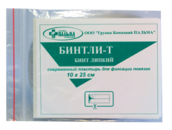 Бинтли-Т бинт липкий проницаемый 10х25см для фиксации повязок