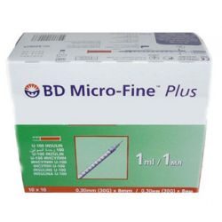 Шприц becton dickinson Micro-Fine Plus инсулиновый 1мл U-100 с интегр. иглой 30G (0