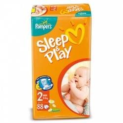 Памперс подгузники Sleep&Play (2) 3-6кг mini 88шт