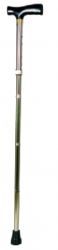 Трость опорная телескопическая металлическая AMCF51 с деревянной ортопедической рукояткой складная