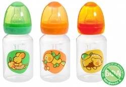 Мир детства бутылочка ПП с рисунком 125мл 0+