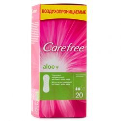 Кэфри прокладки ежедневные воздухопроницаемые алоэ №20