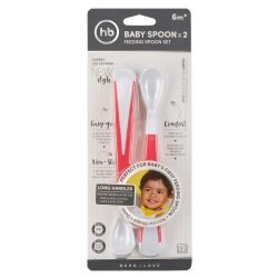 Хэппи беби/Happy baby набор ложек для кормления красные арт.15023