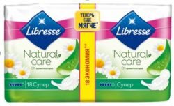 Либресс Нейчерал Кеар Супер прокладки 18 штук (Libresse Natural Care Super)