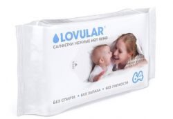 Ловулар салфетки влажные детские 64шт