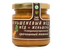 Женьшеневый мед гречишный 240гр.