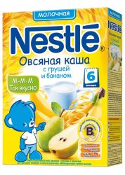 Нестле каша молочная овсяная с грушей и бананом 250г