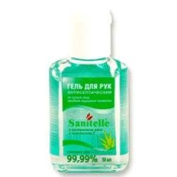 Санитель гель для рук антисептический с витамином Е и экстрактом алоэ 50мл
