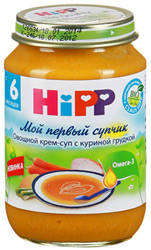 Хипп крем-суп овощной с куриной грудкой с 6 мес 190г