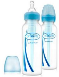 Доктор Браун набор стандартных бутылочек голубые 250мл 2шт полипропилен
