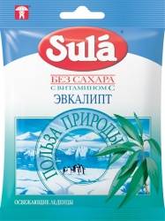 Зула леденцы эвкалипт 60г