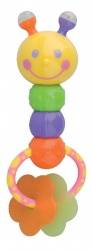 Мир детства погремушка-прорезыватель гусеничка 4+
