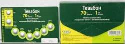 Тевабон набор 70мг №12 таблетки + 1мкг №84 капсулы