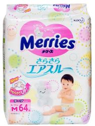 Мерриес подгузники 6-11кг (M) 64шт