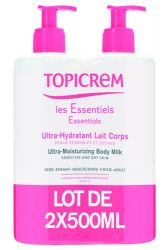 Топикрем набор молочко для тела ультраувлажняющее 500мл 2шт