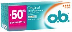 Тампоны o.b. Original super 16шт+8шт промо