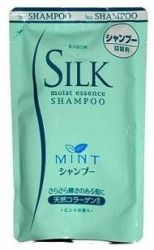 Краци Силк шампунь увлажняющий для волос с природным коллагеном и ароматом мяты 350мл (смен.уп)