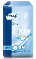 ТЕНА Слип Плюс L дышащие подгузники для взрослых 10 штук (TENA Slip Plus L)