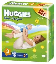 Хаггис подгузники Ultra Comfort (3) 5-9кг для мальчиков 80шт