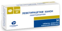 Леветирацетам канон 1000мг №30 таблетки