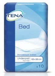 ТЕНА Бед Нормал простыни впитывающие 60х90 см 10 штук (TENA Bed Underpad Normal)