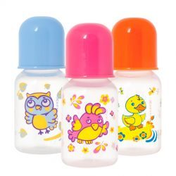 Курносики бутылочка ПП с латексной соской Мои любимые птички 125мл 0+