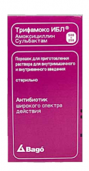 Трифамокс ИБЛ порошок для раствора 500мг+250мг №1 флакон
