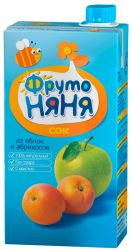 ФрутоНяня сок яблоко/абрикос с 3 лет.0.5л