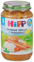 Хипп пюре нежные овощи с телятиной с 8 мес 220г