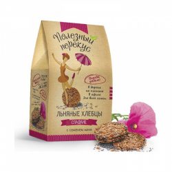 Хлебцы льняные Полезный перекус сладкие с семенем мака