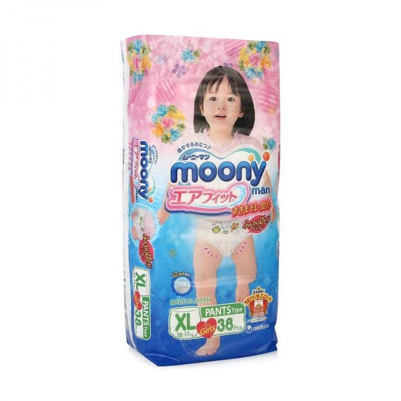 Трусики Moony Man для девочек 12-17кг XL 38шт