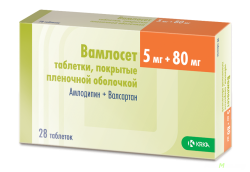 Вамлосет 5мг + 80мг №28 таблетки