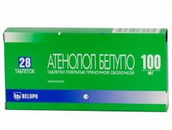 Атенолол-Белупо 100мг №28 таблетки