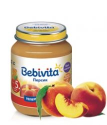 Бебивита пюре персик с 5 мес 100г