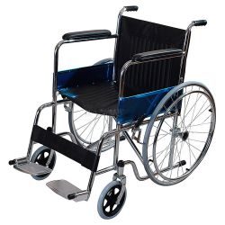 Кресло-коляска инвалидная AMRW18P-EL с пневматическими покрышками