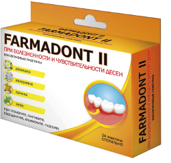 Фармадонт-2 коллагеновые пластины при болезненности и чувствительности десен 24шт