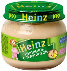 Хайнц пюре цыпленок с телятиной с 6 мес 80г