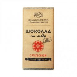 Шоколад на меду ПРЕМИУМ Горький 70% какао С Апельсином