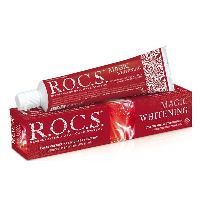 Зубная паста R.O.C.S.волшебное отбеливание 74гр