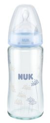 НУК бутылочка First Choice стеклянная с силиконовой соской 240мл