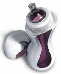 Иамо бутылочка самонагревающаяся 170мл бело-розовая