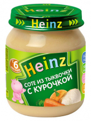 Хайнц пюре соте из тыквочки с курочкой с 6 мес 120г