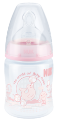Нук baby rose бутылочка First Choice ПП 150мл с силиконовой соской р.1-М