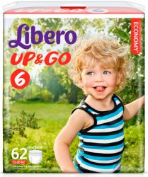 Либеро трусики Up&go 13-20кг extra large 62шт