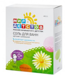 Соль для ванн морская детская ромашка 0+мес 500г арт.40111