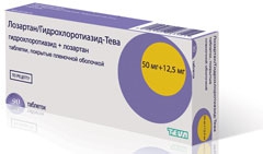 Лозартан/Гидрохлортиазид-Тева 50мг+12