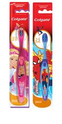 Колгейт щетка зубная детская Smiles от 2 до 5 лет Barbie/Spiderman